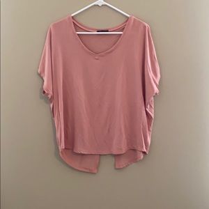 Boutique pink open back top